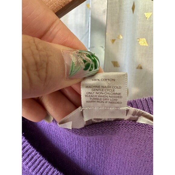 Ann Taylor LOFT Factory Ribbed Short Sleeve Button Down Cardigan Petite M - Picture 6 of 7
